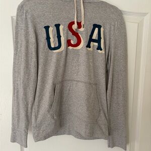 Gray Hoodie with USA Lettering